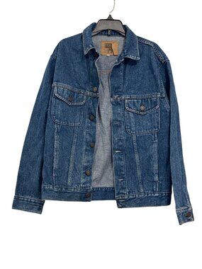 vintage Gap Denim Jacket Blue 100% Cotton Button-Up Small Mens Classic Fit